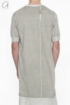BORIS BIDJAN SABERI short-sleeved T-shirt TS CLASSIC1 RIB RF F035 light gray 4